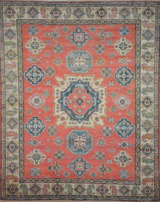 Afghan Kazak hand knotted rug 8x11+