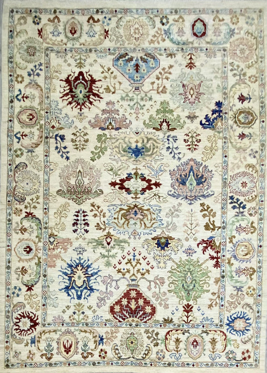 Afghan Super Fine Kazak hand knotted rug 8x11