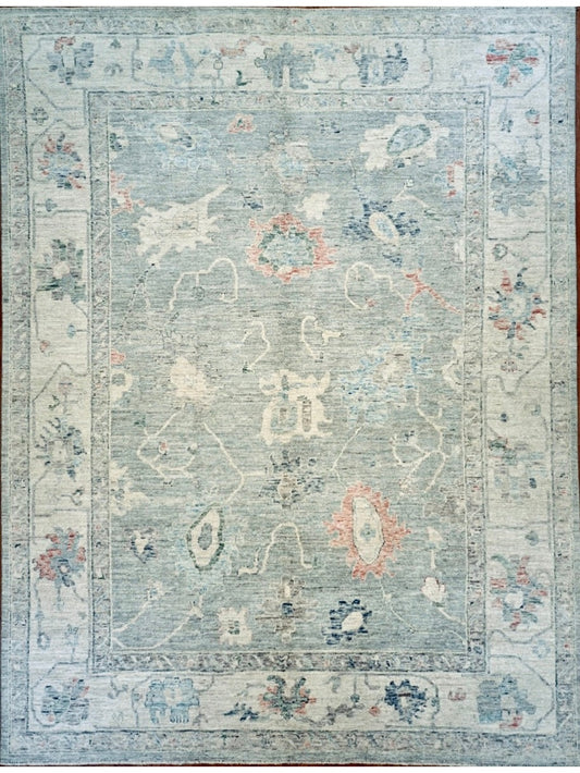 Afghan Ushak hand knotted rug 8x11