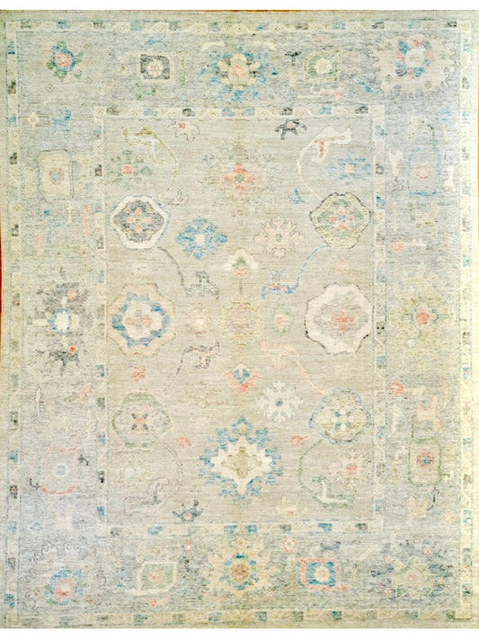 Afghan Ushak hand knotted rug 8x11