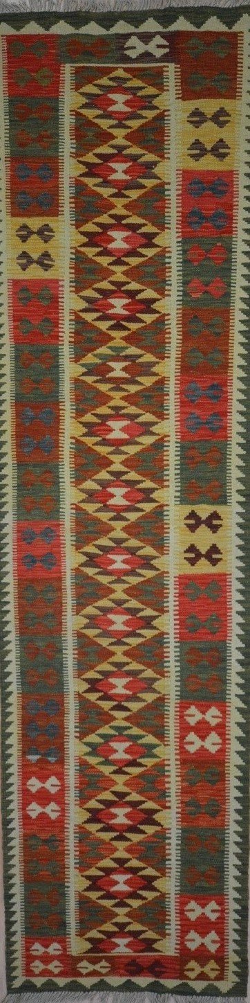 Afghan Gulmori Kilim hand woven rug 8x11