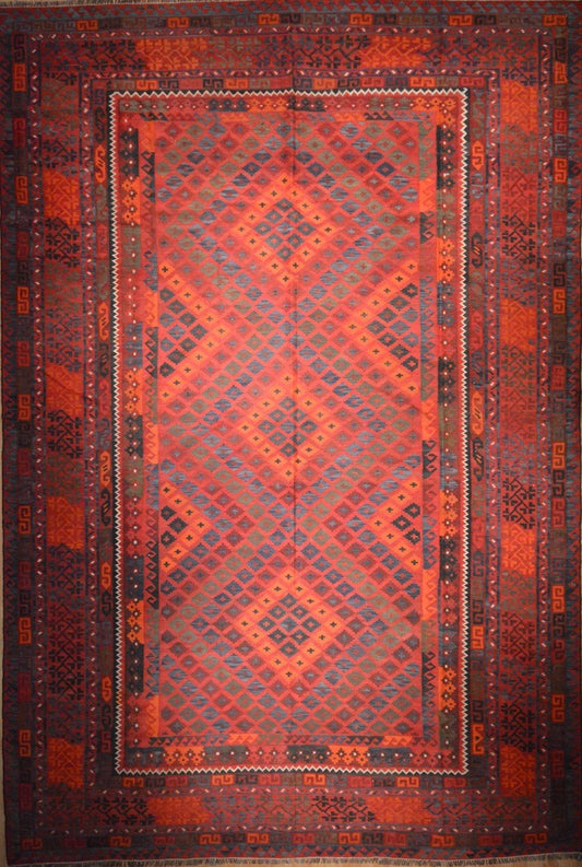 Afghan Sofreh hand knotted rug 2x6