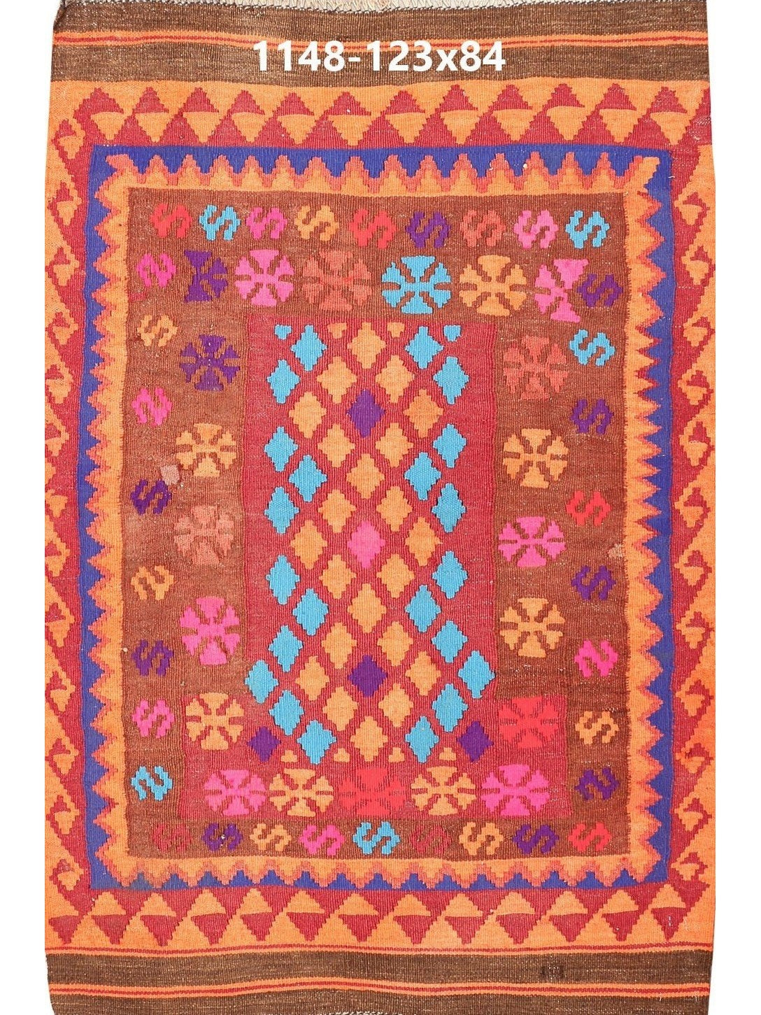 Afghan Sumac Kilim hand knotted rug 2x12