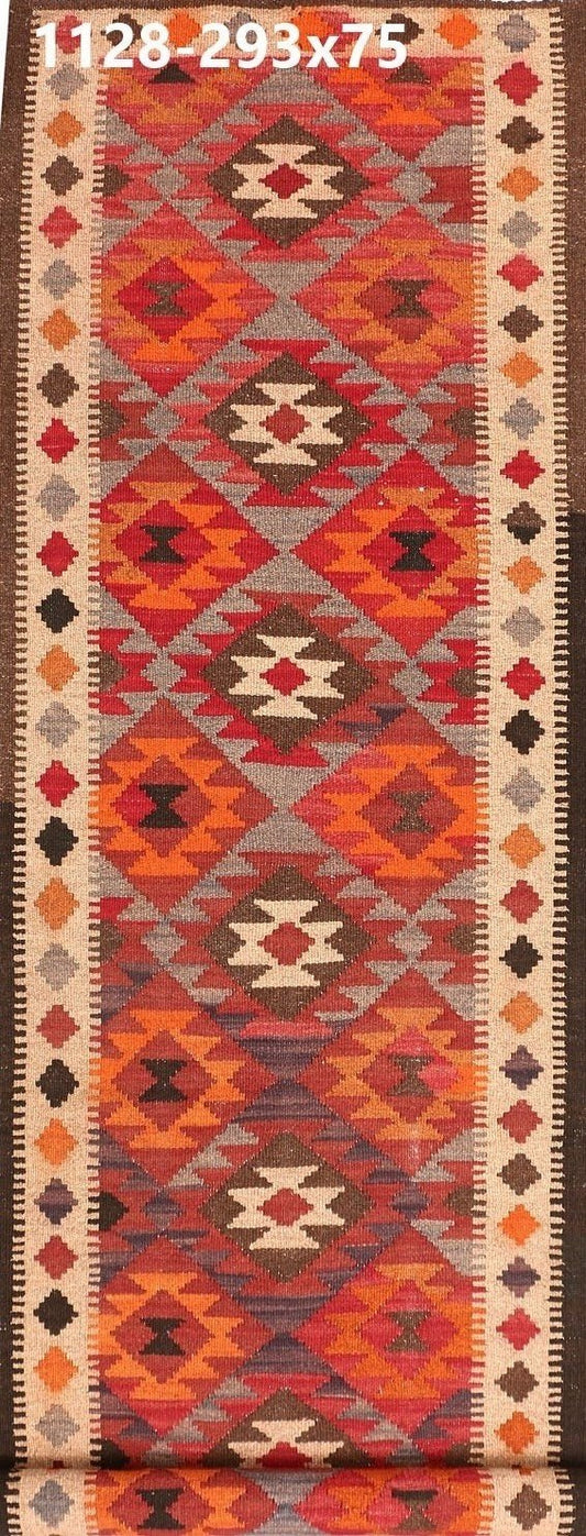 Afghan Sumac Kilim hand knotted rug 2x9