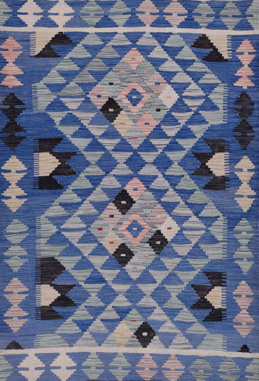 Afghan Kilim Vegetable Dye hand knotted rug 4x6