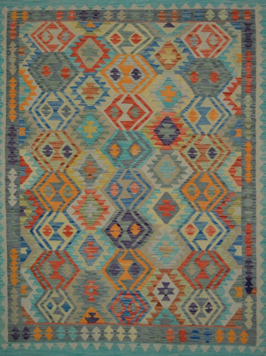 Afghan Vegetable Dye hand woven rug 4x6