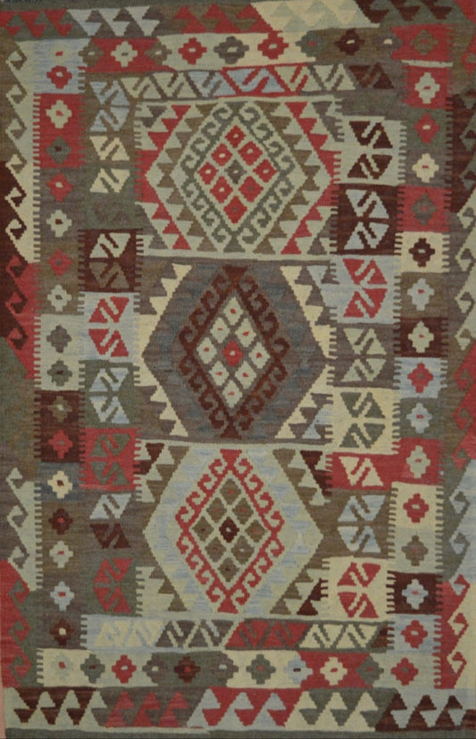 Afghan Vegetable Dye hand woven rug 2x4