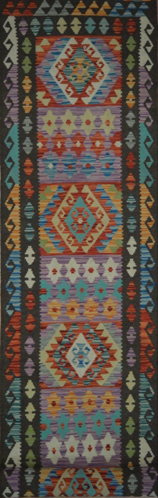 Afghan Vegetable Dye hand woven rug 2x16