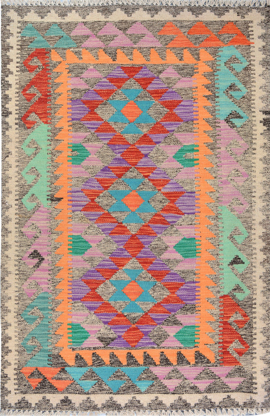 Afghan Vegetable Dye hand woven rug 6x9