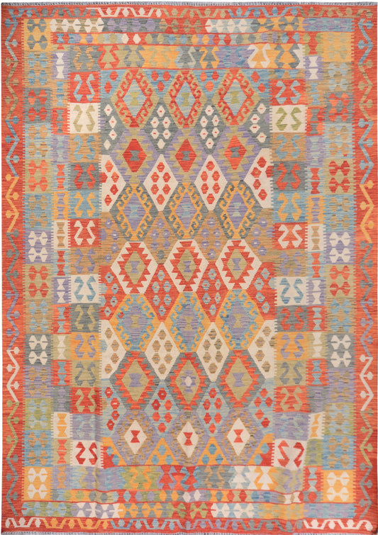 Afghan Vegetable Dye hand woven rug 6x9