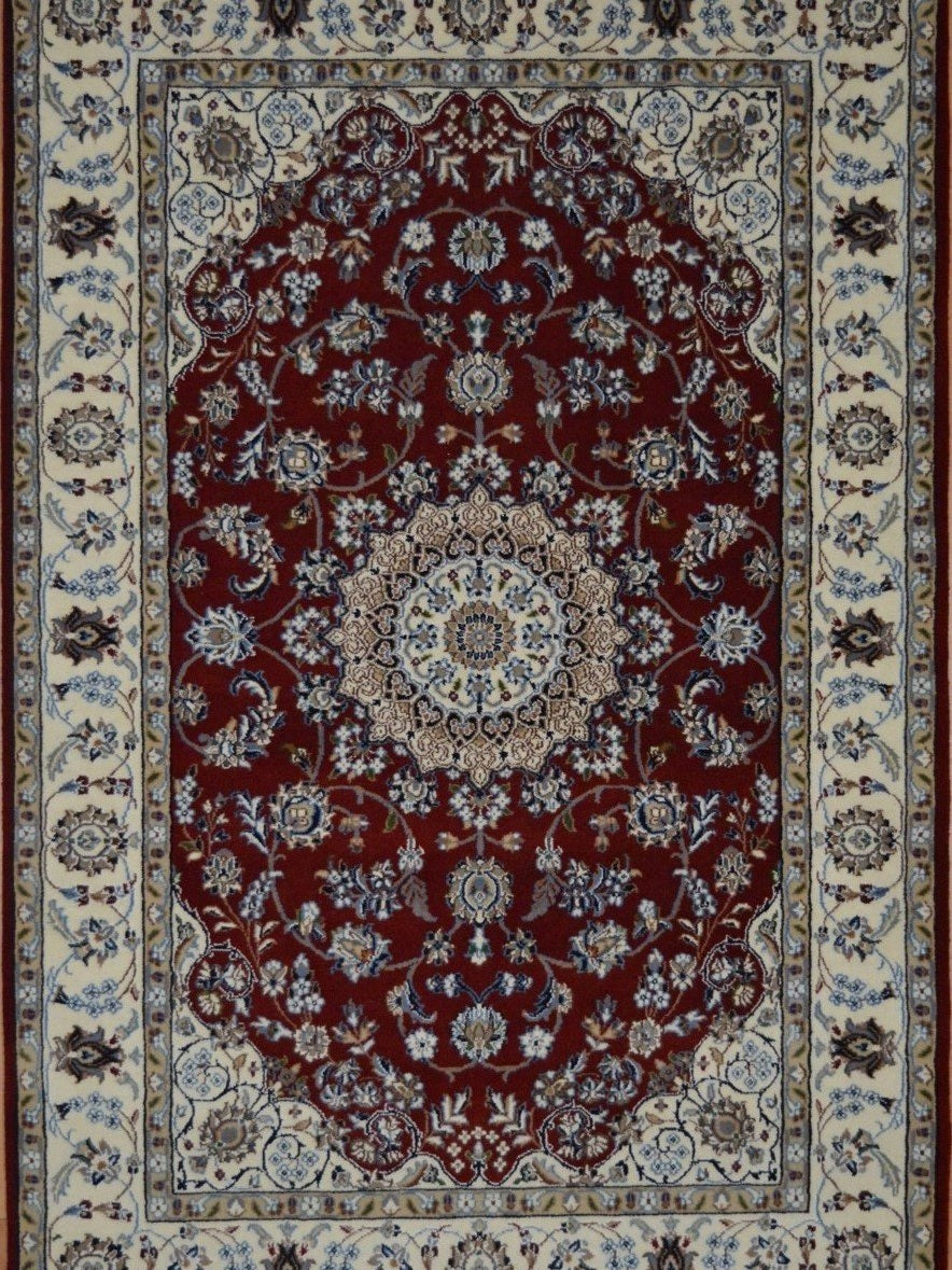 Indian Antique Look Bhadohi hand knotted rug 5x8