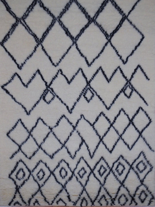 Indian Moroccan Style hand knotted rug 4x6