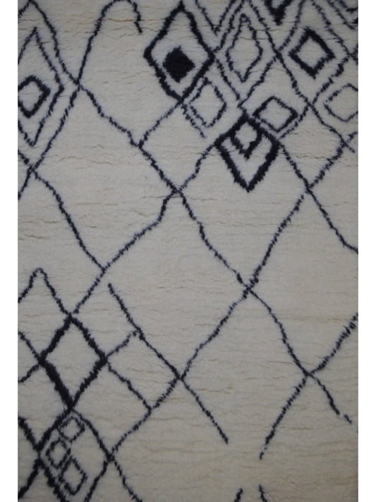 Indian Moroccan Style hand knotted rug 5x8