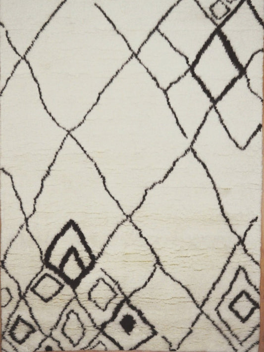 Indian Moroccan Style hand knotted rug 5x8