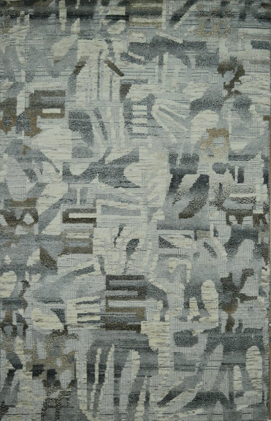 Indian Moroccan Style hand knotted rug 5x8