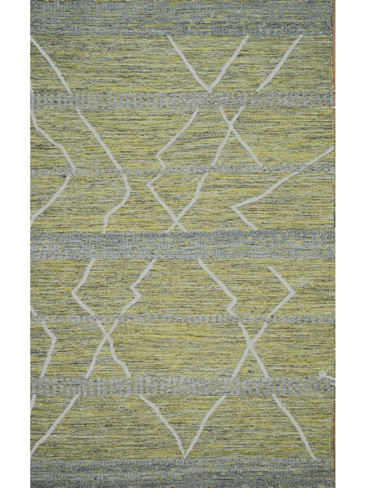 Indian High & Low hand knotted rug 5x8