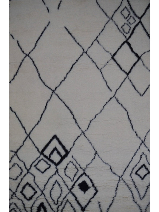 Indian Moroccan Style hand knotted rug 5x8