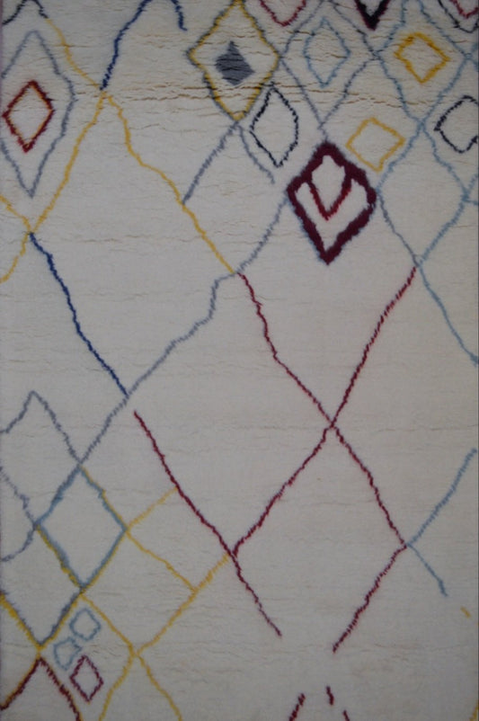Indian Moroccan Style hand knotted rug 6x9