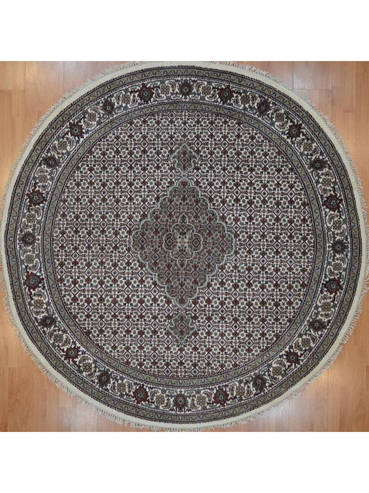 Indian Jaipur Mahi hand knotted rug 6x9