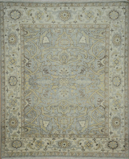 Indian Jaipur hand knotted rug 8x10
