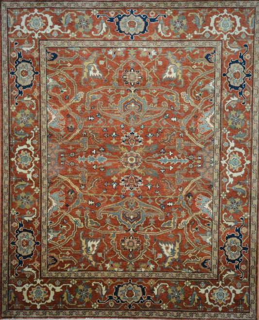 Indian Jaipur hand knotted rug 8x10