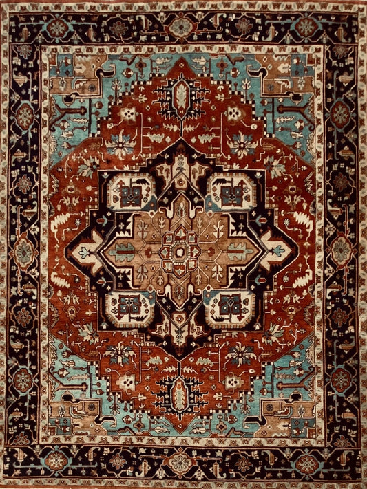 Indian Jaipur Serapi hand knotted rug 8x10