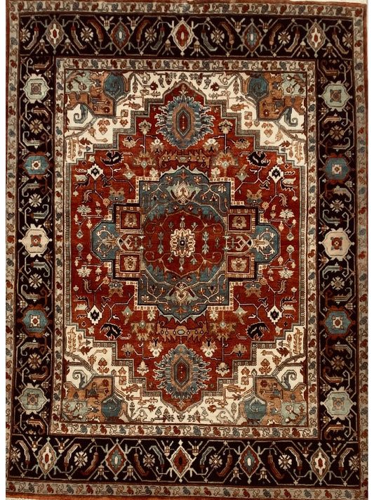 Indian Jaipur Serapi hand knotted rug 8x10