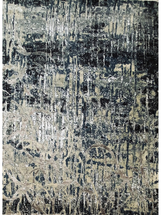 Indian Jaipur Wool & Silk hand knotted rug 8x10
