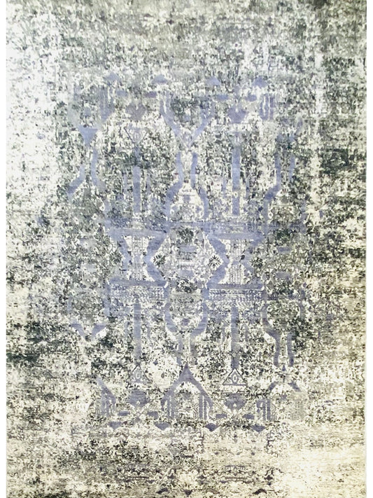 Indian Jaipur Wool & Silk hand knotted rug 8x10
