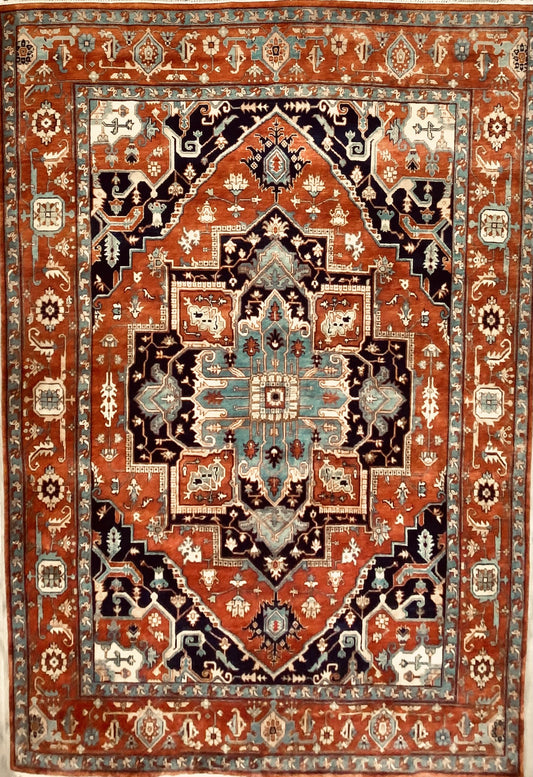 Indian Jaipur Serapi hand knotted rug 8x11
