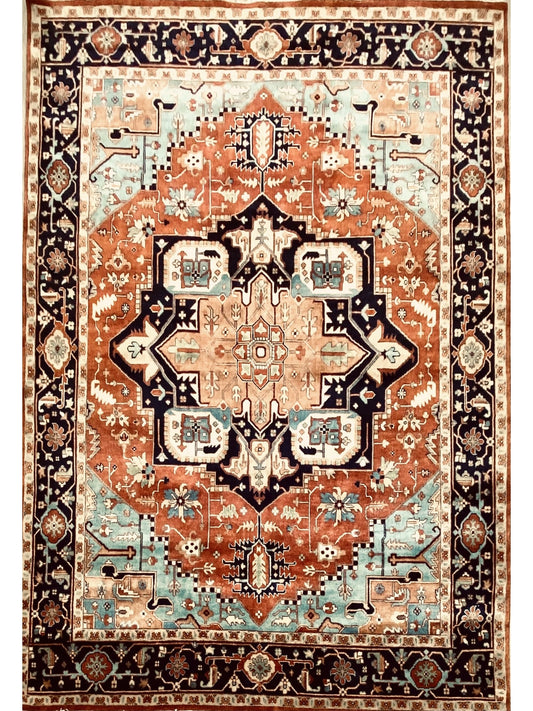 Indian Jaipur Serapi hand knotted rug 8x11