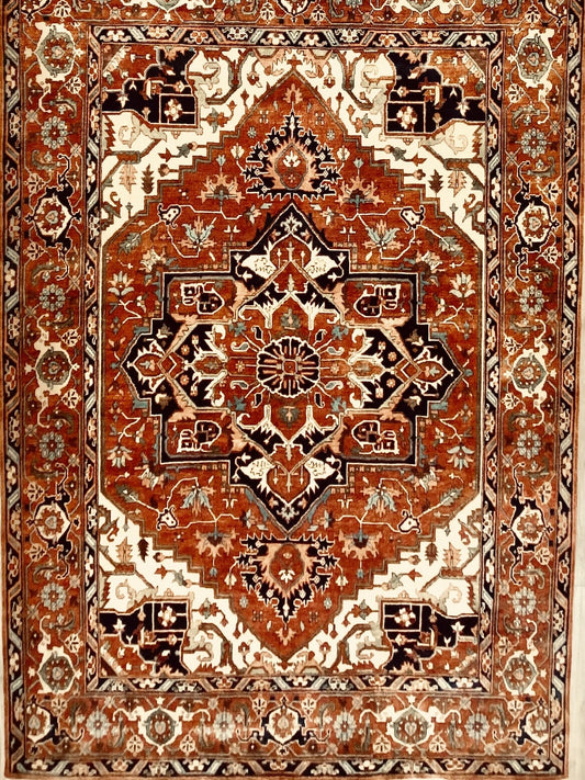 Indian Jaipur Wool & Silk hand knotted rug 8x11