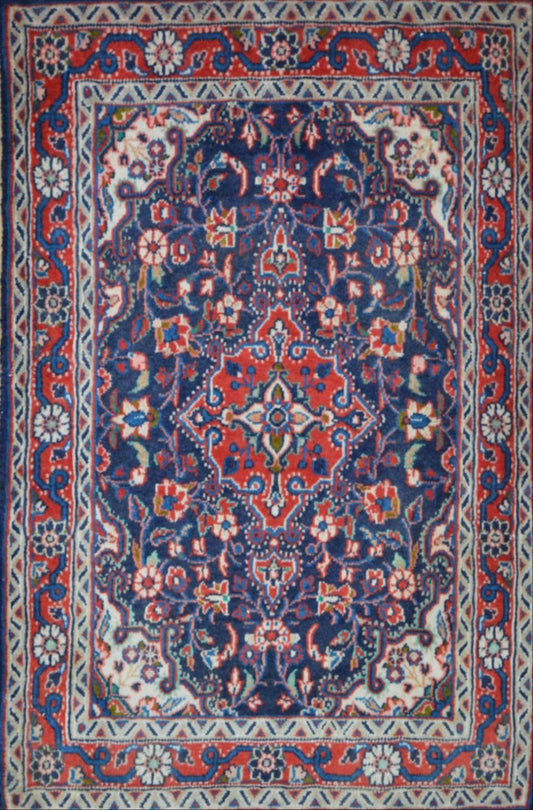 Persian Hamadan hand knotted rug 2x3