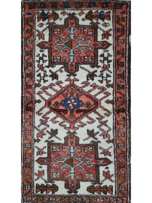 Persian Hossein Abad hand knotted rug 2x3