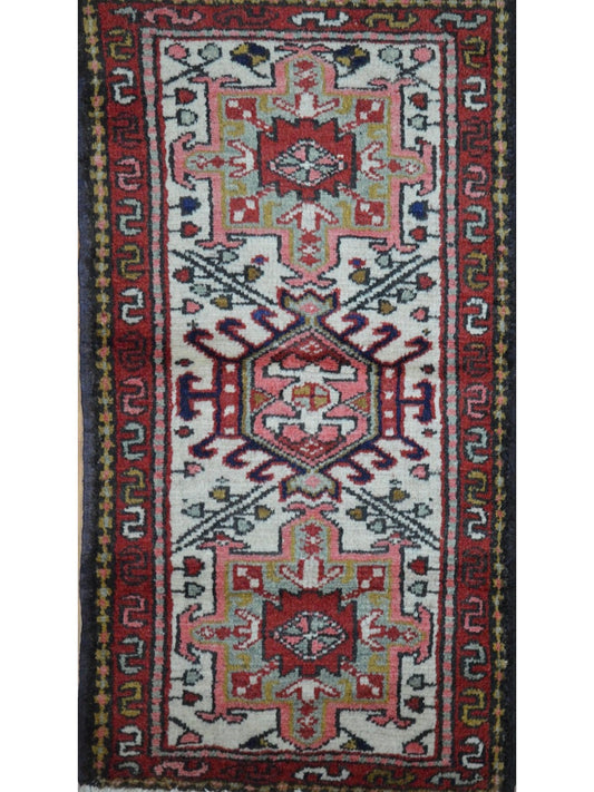 Persian Gharajeh hand knotted rug 2x3