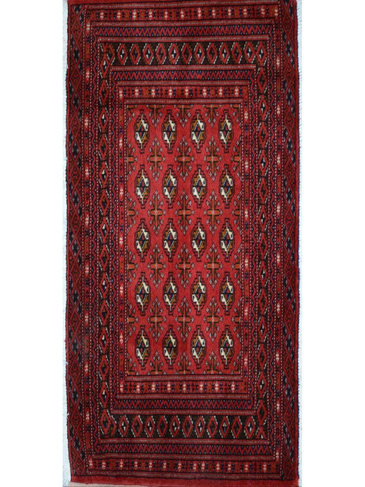 Persian Turkman hand knotted rug 2x3