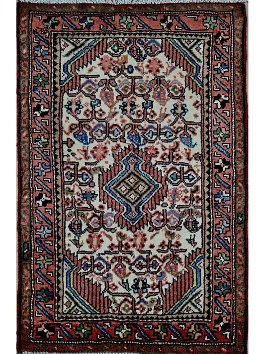 Persian Asad Abad hand knotted rug 2x3