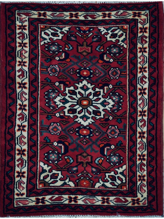 Persian Hamadan hand knotted rug 2x3