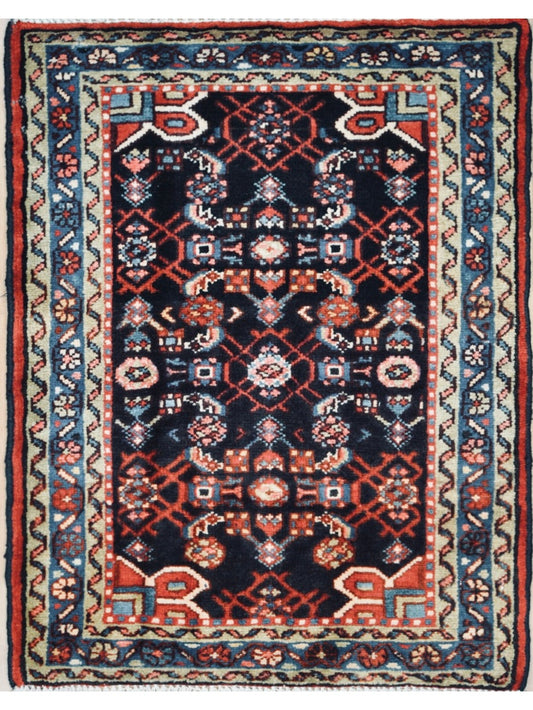 Persian Hamadan hand knotted rug 2x3