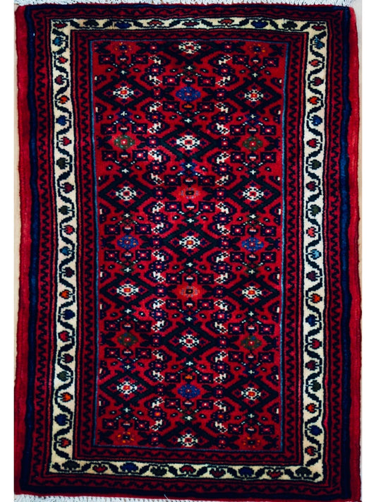 Persian Hamadan hand knotted rug 2x3
