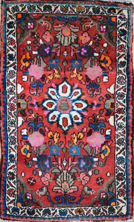 Persian Hamadan hand knotted rug 2x3