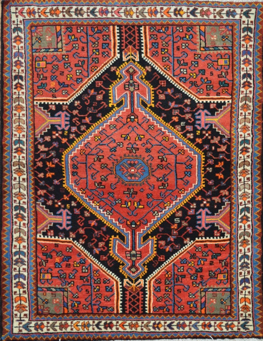 Persian Hamadan hand knotted rug 2'6x4'6
