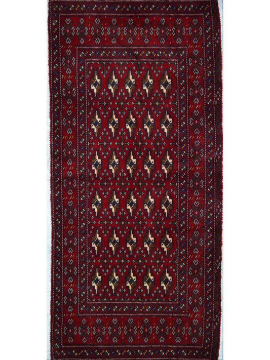 Persian Turkman hand knotted rug 2'6x4'6