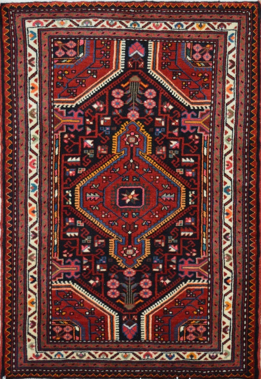 Persian Shiraz hand knotted rug 3x5