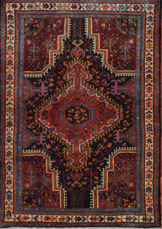 Persian HosseinAbad hand knotted rug 3x5