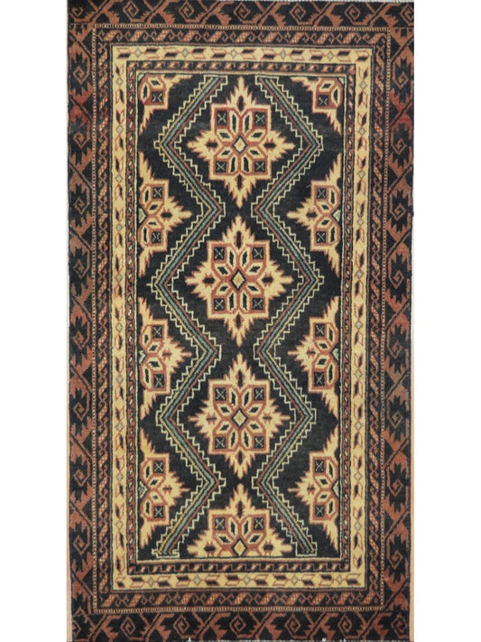 Persian Hamadan hand knotted rug 3x5
