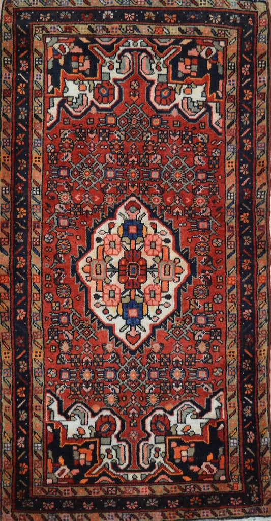 Persian Hossein Abad hand knotted rug 3x5