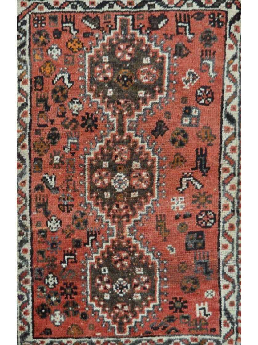 Persian Hamadan hand knotted rug 3x5
