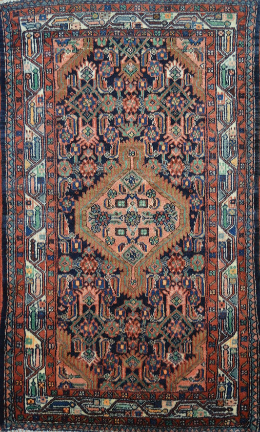 Persian Hamadan hand knotted rug 3x5