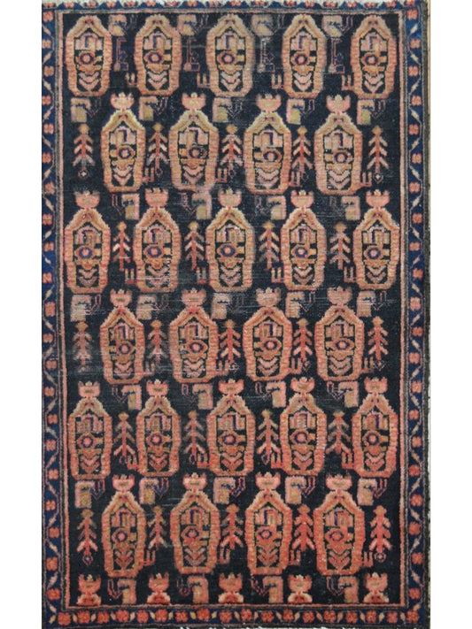 Persian Tabriz hand knotted rug 3x5